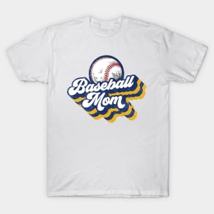 Retro Baseball Mom Mother's Day T-Shirt